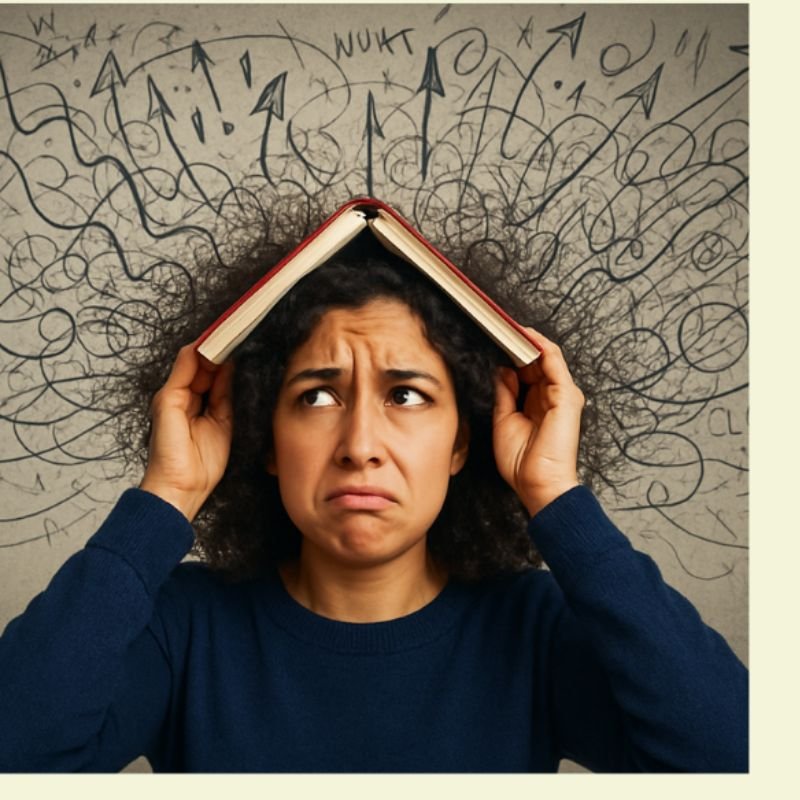 pensamientos ansiosos y mente sobrepensando en estado de ansiedad